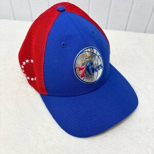 New Era Philadelphia 76ers 39thirty NBA Fitted Hat Cap Size L-XL Blue Red